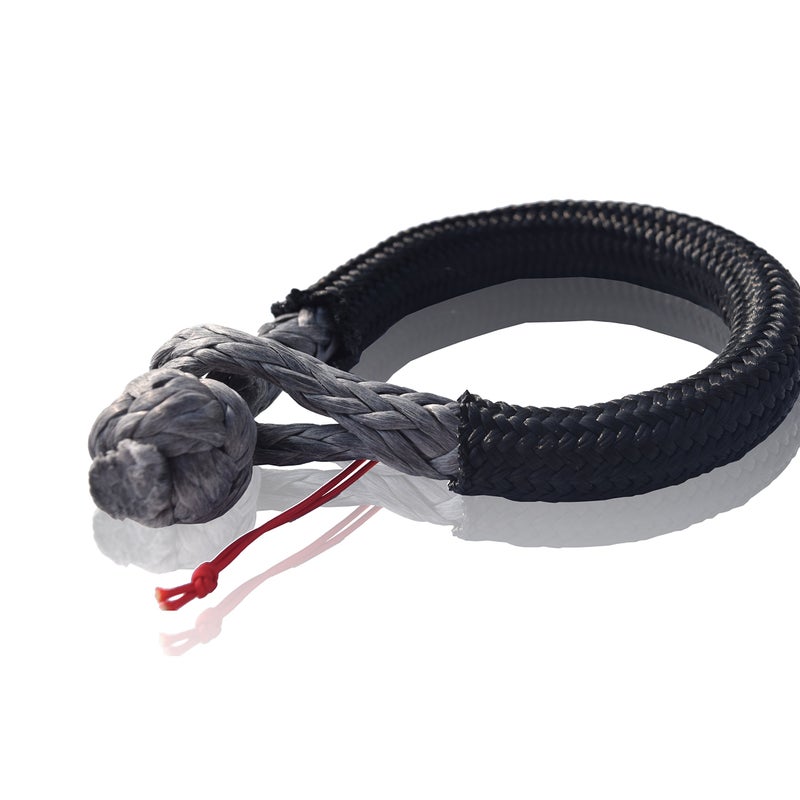 QIQU Synthetic Soft Shackle for Boating ATV UTV SUV 4X4 Truck Recovery Off-Road Camping Farming Marine Industrial (1/4''x80mm, Grey) - Image 1